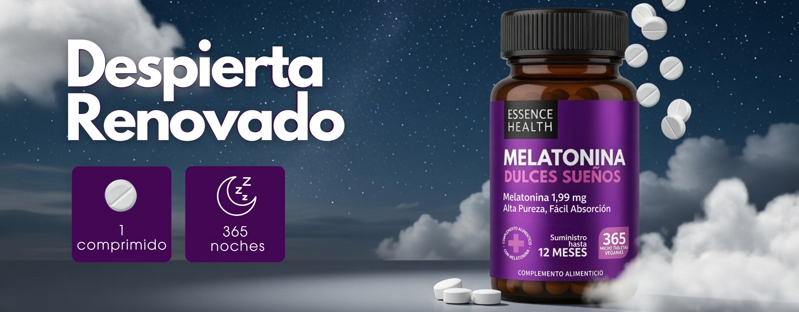 Despierta renovado — Melatonina Pura